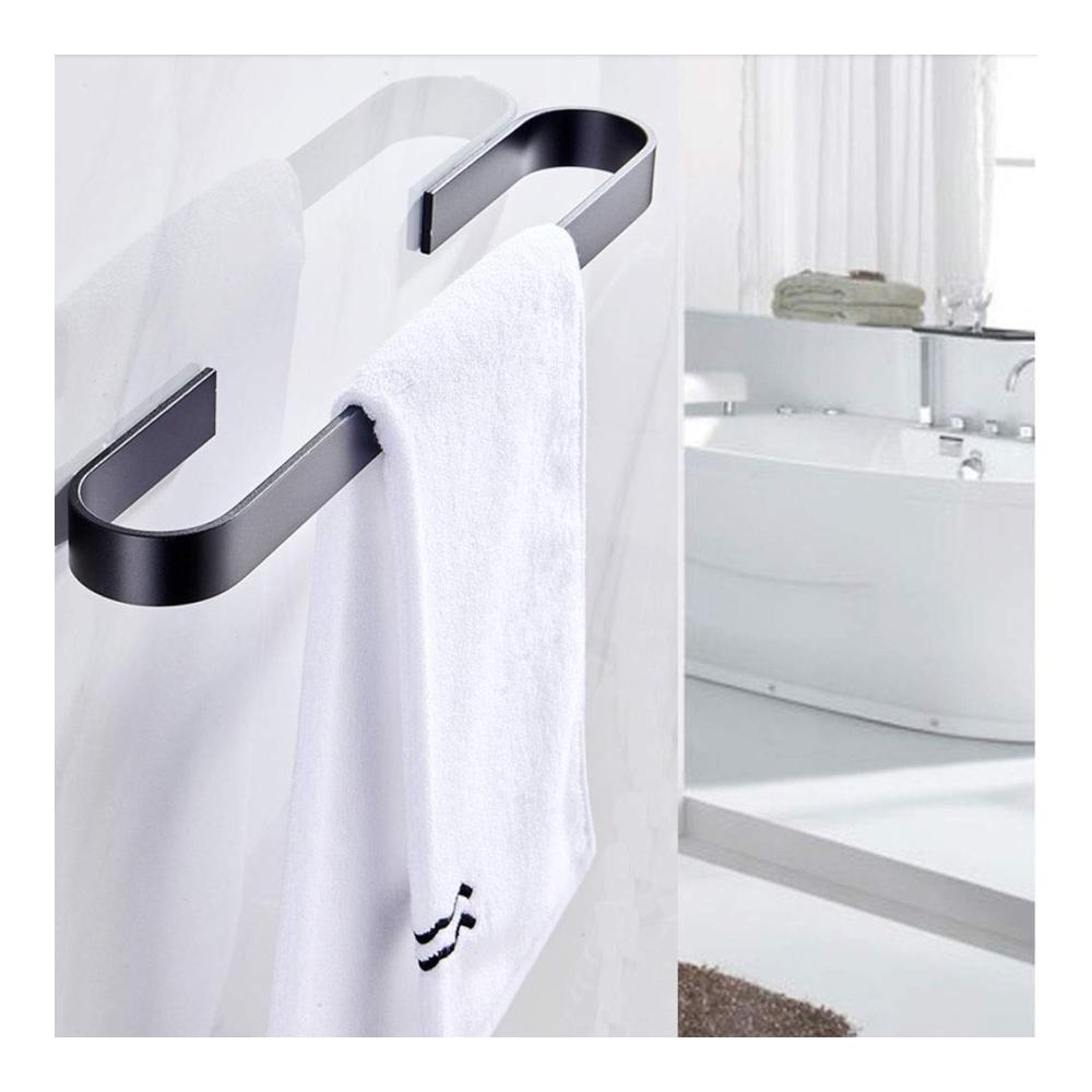 Organisieren Sie Ihre Küche stilvoll! Geschirrtuchhalter aus Edelstahl - Praktischer Handtuchhalter & Rack für Badezimmer - Platzsparender Wandbehang in Schwarz/Silber - Moderner Organizer für Küche - Lagerregal in eleganter Argento-Far