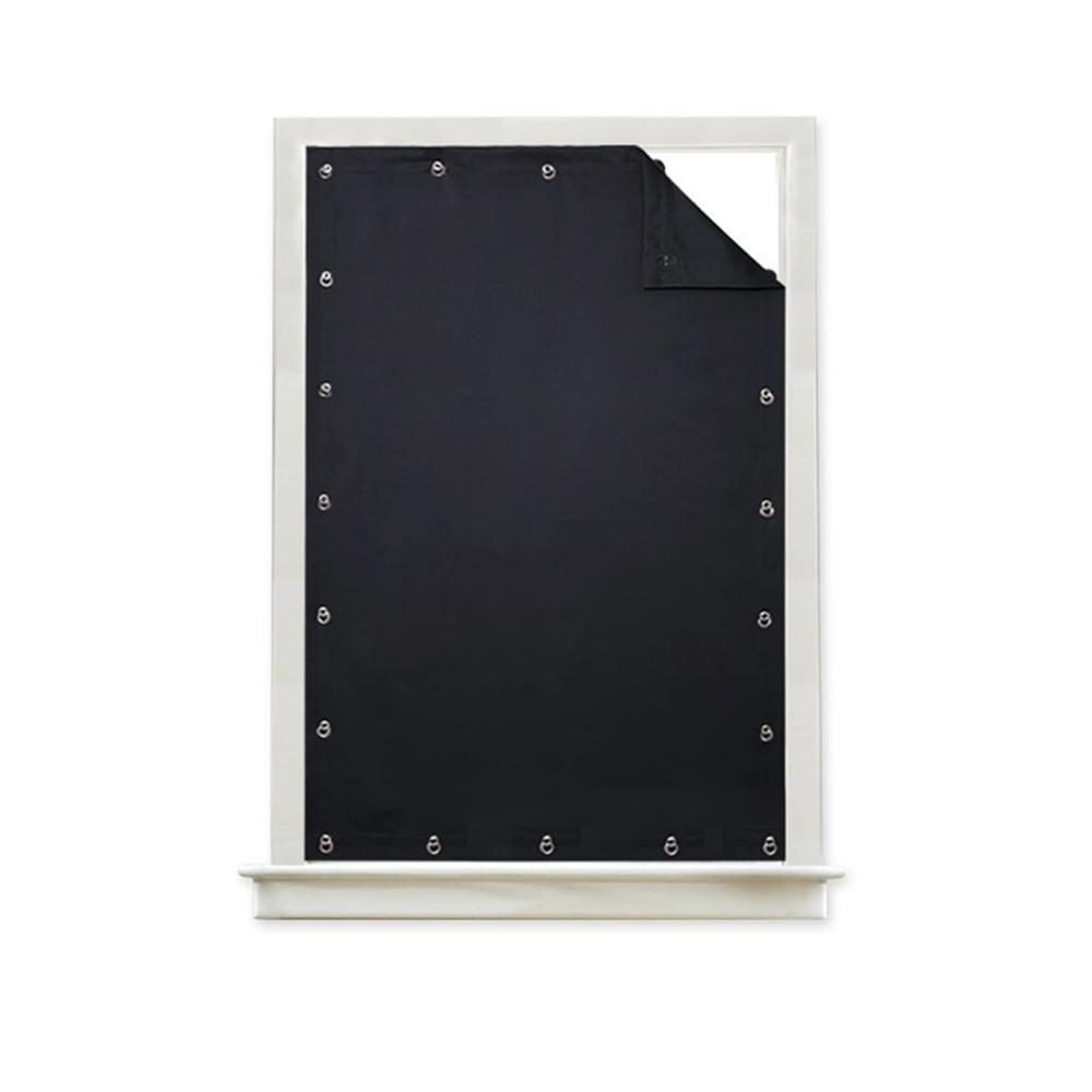 Verdunkelungsrollo für Dachfenster - Seitenzug- & Springrollo ohne Bohren - Thermorollo mit Saugnäpfen - Schwarz 48x94 cm