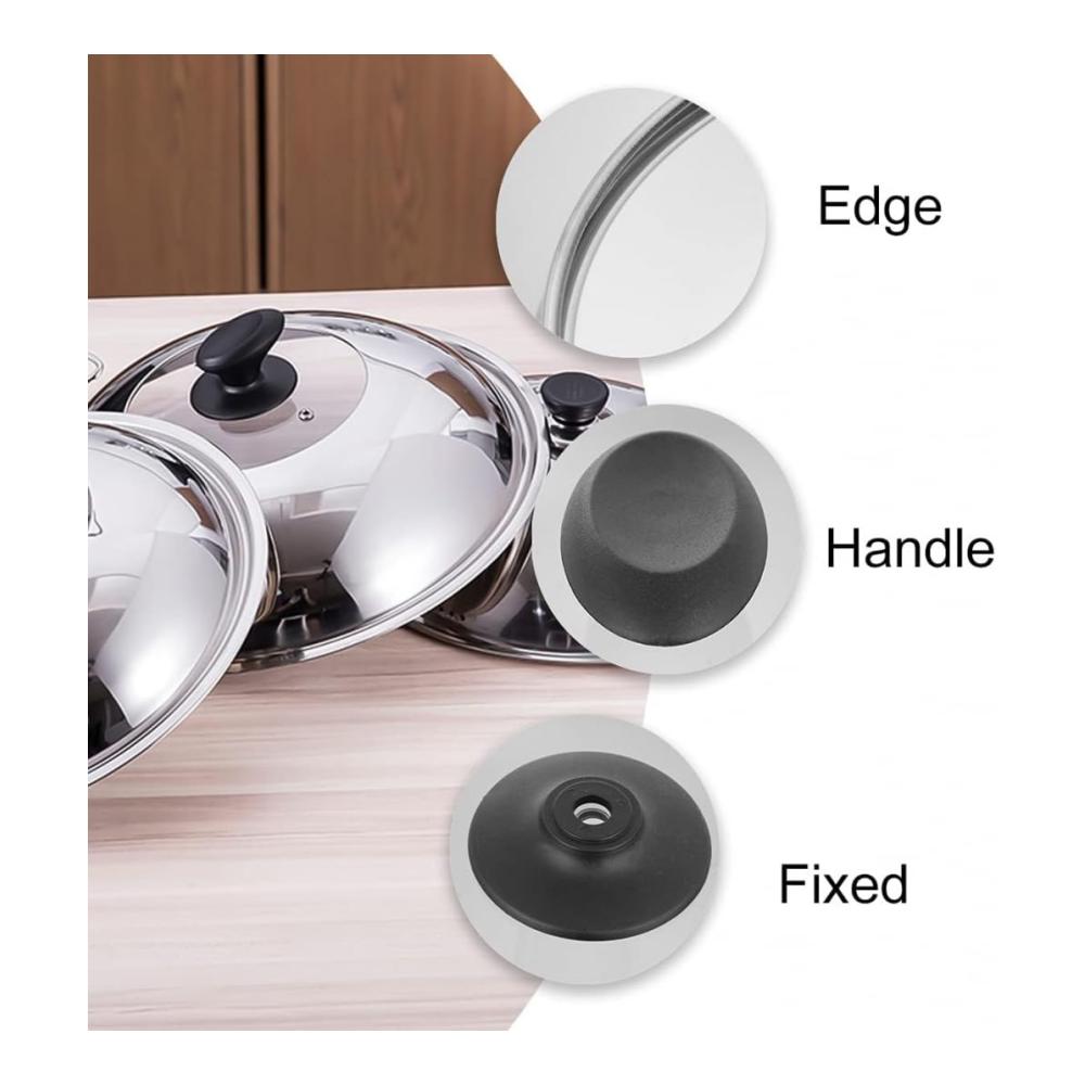 Edelstahl-Wok 44 cm mit multifunktionalem Kochdeckel | Hochwertige Wok-Pfannenabdeckung für Braten und Kochen | Sichtbarer Ersatzdeckel aus Edelstahl | Wok-Topf Zubehör