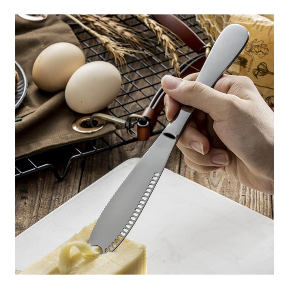 Entdecken Sie den Genuss - Premium Buttermesser Set für perfekte Frühstücksmomente! Edelstahl Käse- und Butterverteiler ideal für Sandwiches Kuchen und Brot. Der ultimative Marmeladenverteiler. 6-teiliges Set (C