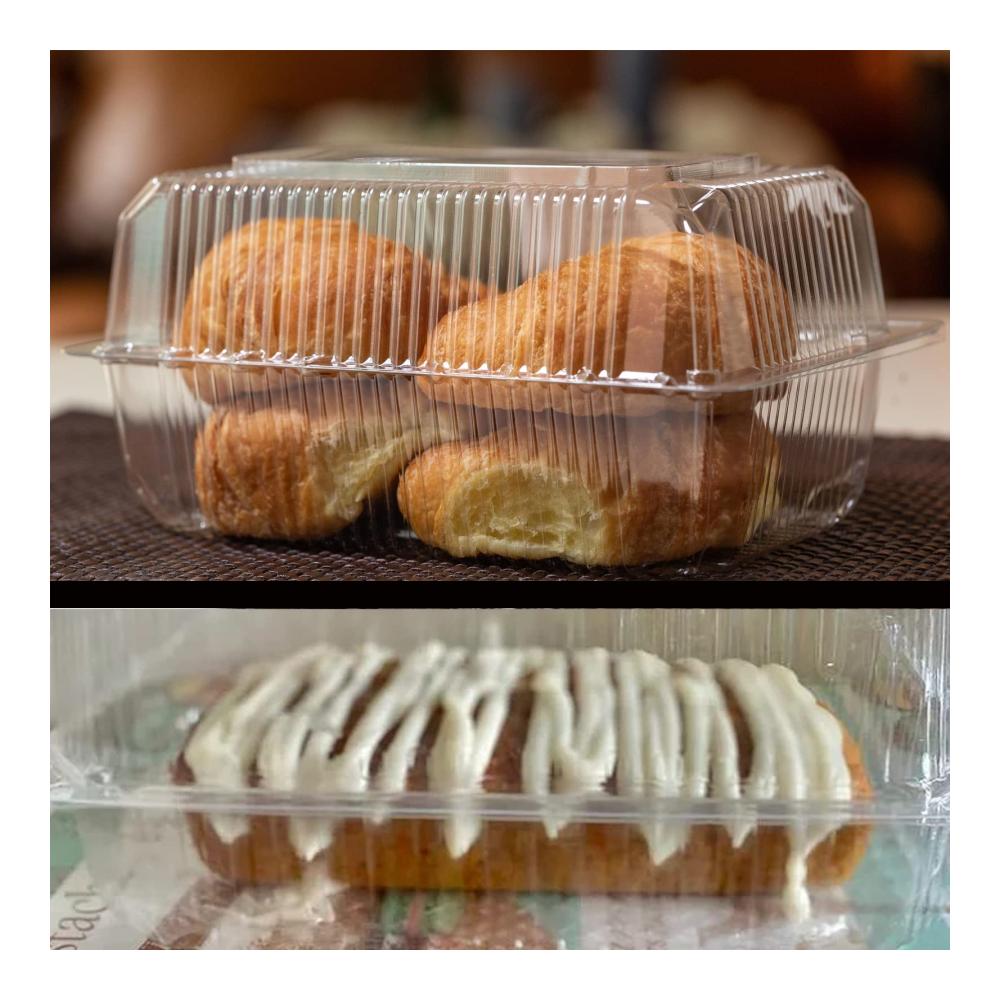 Aufbewahrung leicht gemacht Transparente Kuchenbehälter 18 cm für Kuchenportionen & Cupcakes – Quadratische Dessertboxen mit Deckel für frische Leckereien – Ideal für Salat und mehr