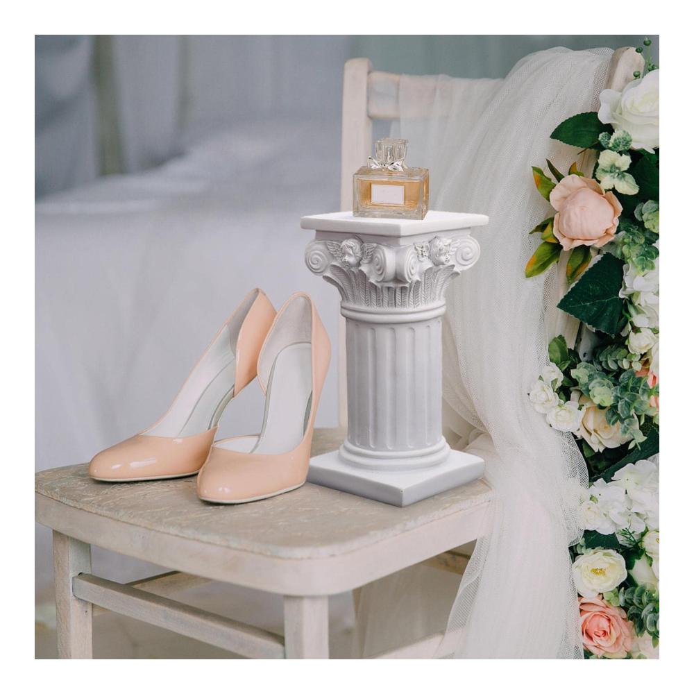 Stumpenkerzenhalter aus Harz | Römische Säule Deko für Kirche Hochzeit & Zuhause | Griechische Säulenstatue für elegante Dekoration | Handgefertigter Kerzenständer für besondere Anlässe