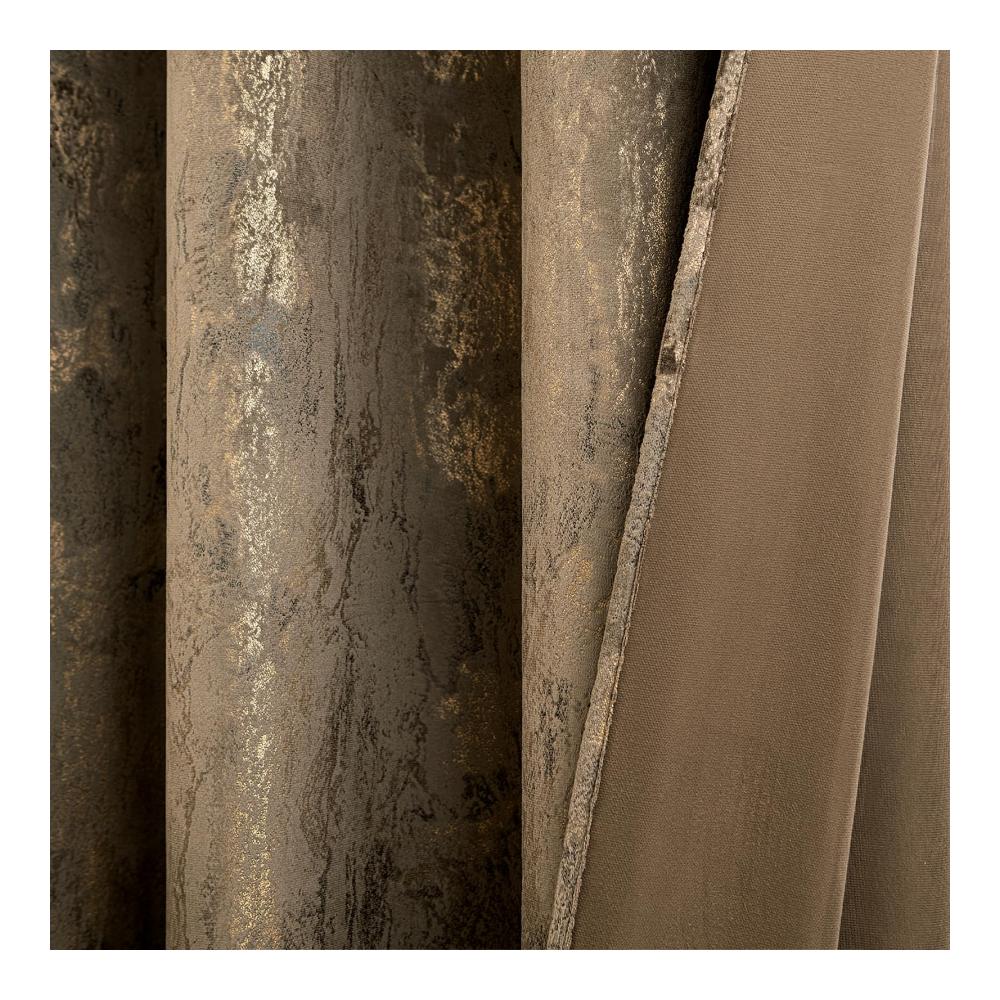 Luxuriöse Samtvorhänge Blickdicht | Gardinenschals Set für Eleganz im Wohnzimmer und Schlafzimmer | Blickdichte Ösenvorhänge Dekoschal Dekogardinen | 140x280cm | Dunkelbraun