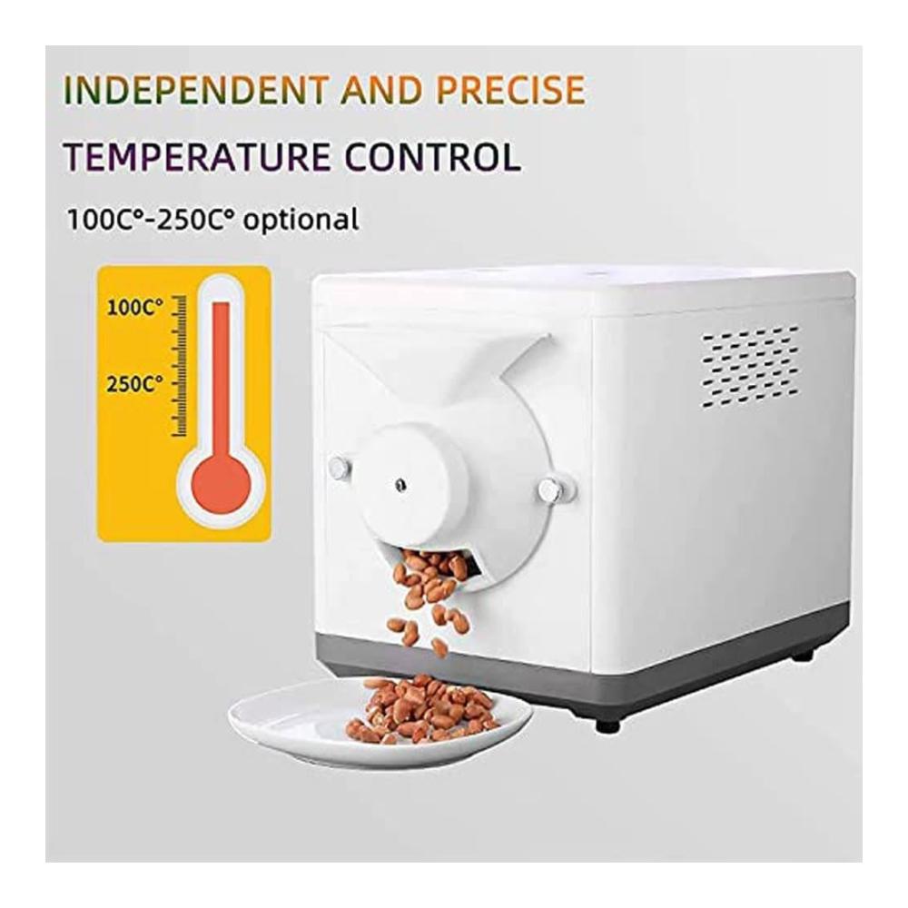 Genießen Sie frisch gerösteten Kaffee zu Hause! Elektrischer Kaffeeröster mit 1600 W Leistung einstellbarer Röstzeit von 30 bis 90 Minuten und 360° gleichmäßigem Rührbraten. Perfekt für hausgemachte Nussmischungen