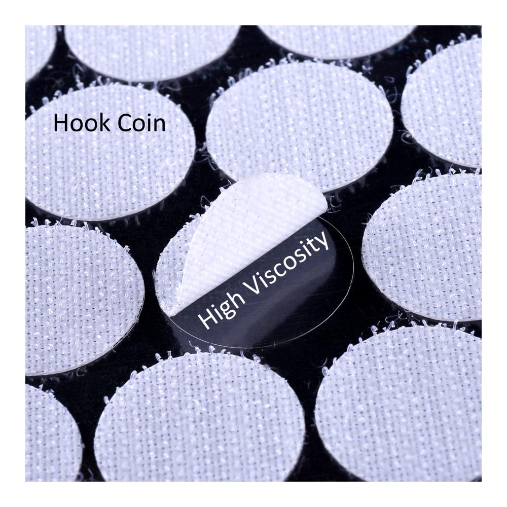 JANYUN 640 Stück Klettpunkte Selbstklebend - Extra stark haftende Doppelseitige Klettverschlüsse - 20mm Runde Klettbänder für Handwerk und Organisation - Weiße Selbstklebende Punkte inklusive