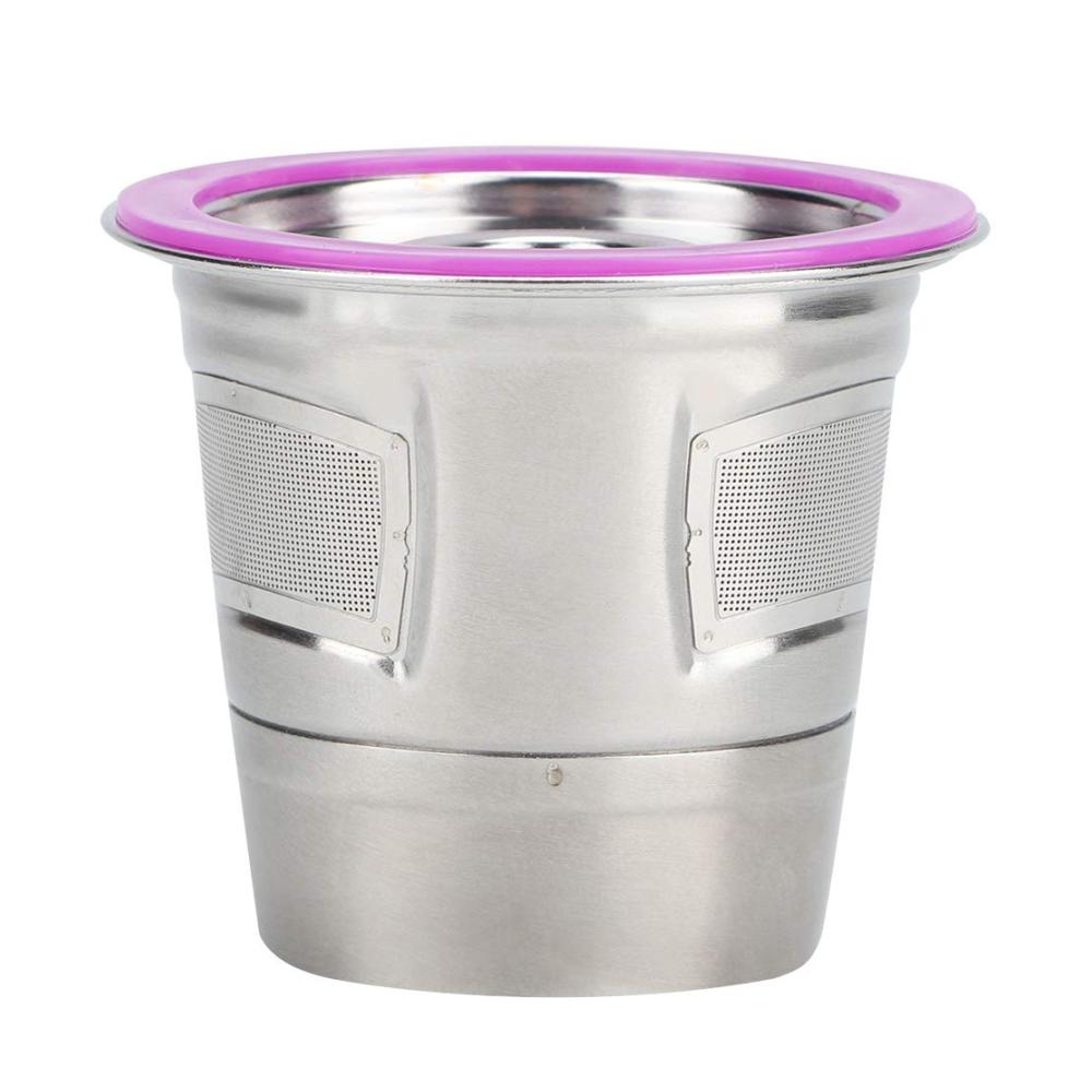 Erhalten Sie perfekten Kaffeegenuss! Wiederverwendbarer K-Cup-Kaffeepad-Metallfilter für Keurig 1.0/2.0 K-Mini K-Slim & mehr. Inklusive Bürste und Löffel für mühelose Reinigung