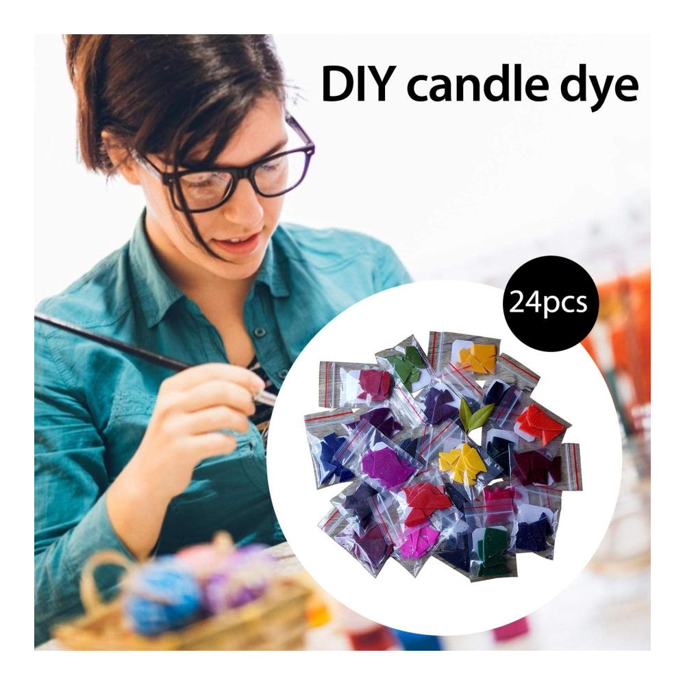 Verleihen Sie Ihren Kerzen Glanz! 24 Farben Kerzenfarbe - Kerzenfarbstoff-Set für DIY Kerzen aus Soja- und Paraffinwachs. Brillante Wachsfarben für kreative Meisterwerke. Inklusive 24 Beutel à 2