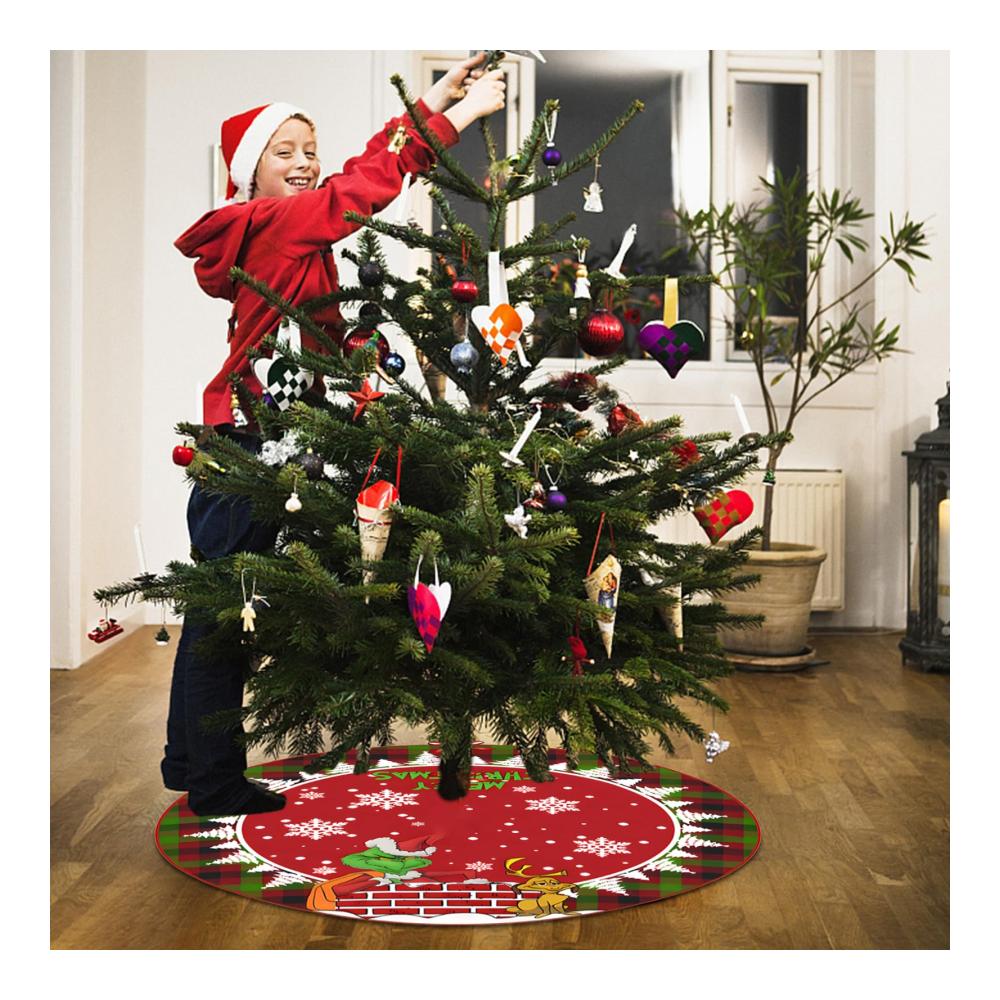 Luxuriöser Weihnachtsbaumständer Weicher Plüschrock für festliche Dekorationen | Fusselfrei und stilvoll | 92cm Durchmesser | Perfekt für Weihnachtsfeier