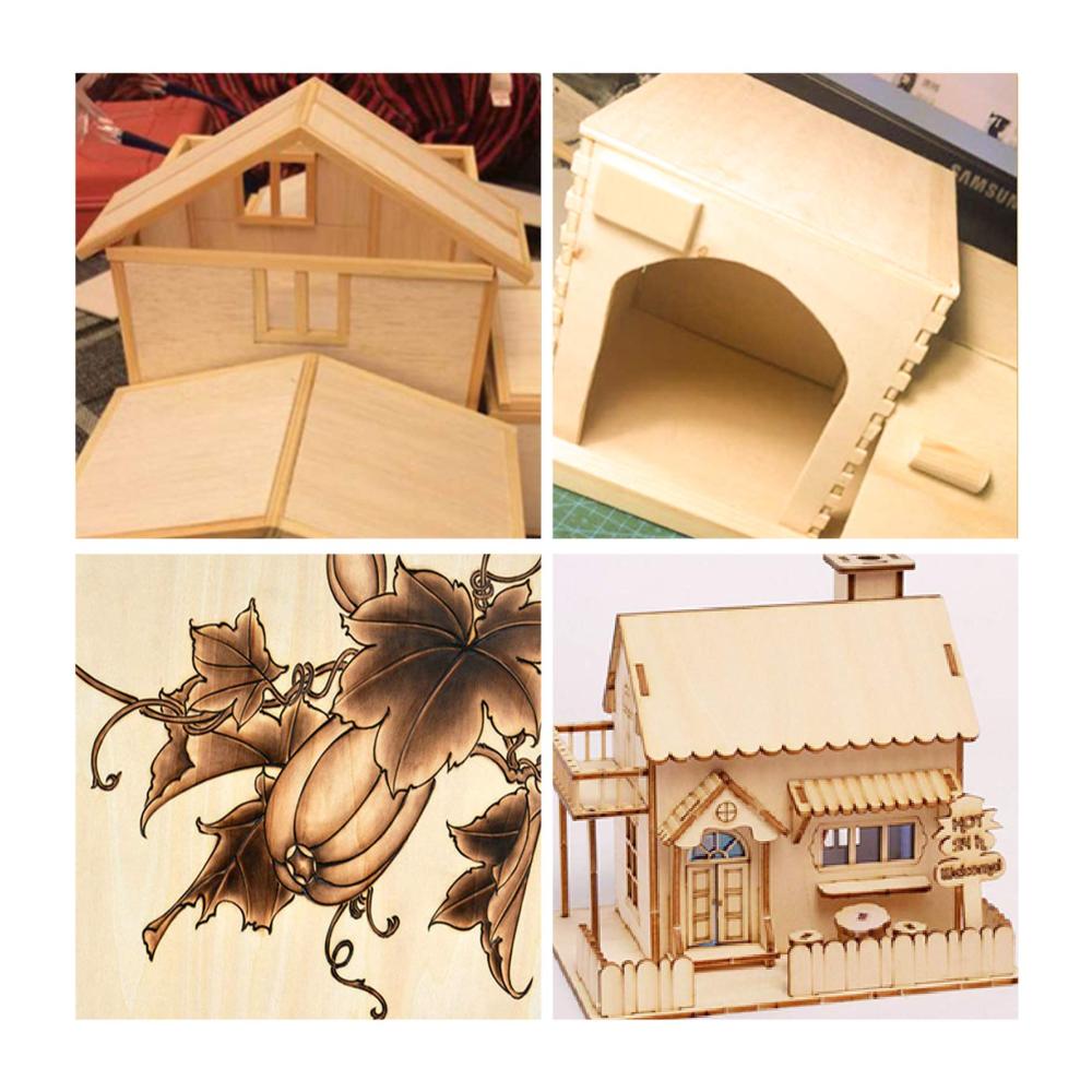 Entdecken Sie die natürliche Schönheit von unbehandeltem Holz mit MaYuLa 10pcs Balsaholz Platten Sperrholz. Perfekt für DIY Weihnachtsprojekte und Modellbau