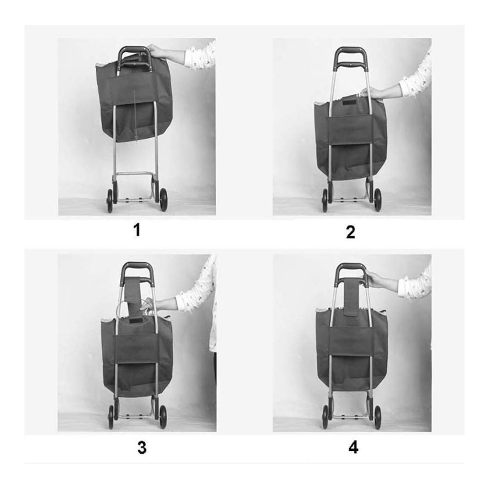 36L Premium Einkaufstrolley Ersatzbeutel aus Oxford-Gewebe - Wasserdichte Aufbewahrungstasche Robust & Langlebig 32x20x68cm Ideal für Shopping & Mehr