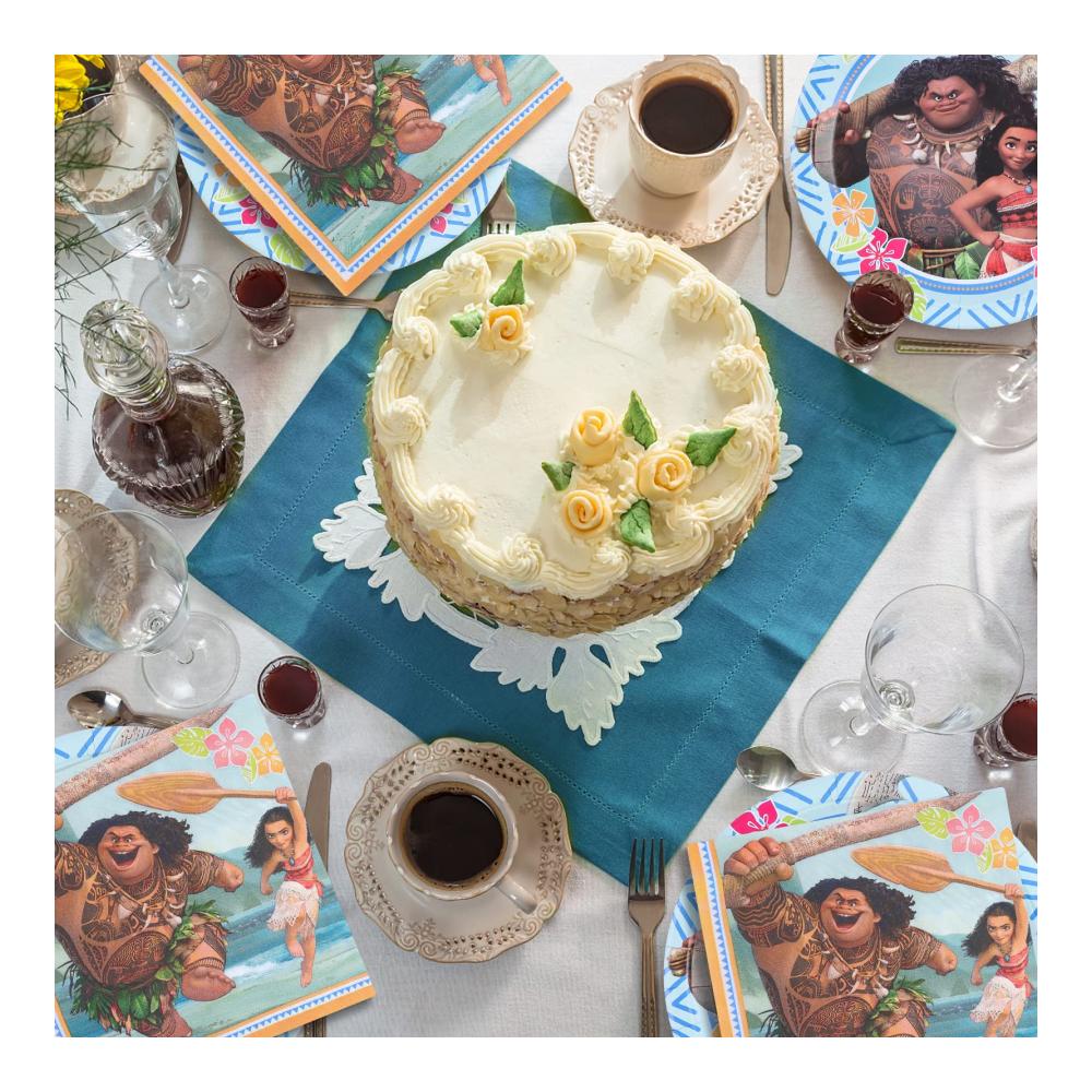Vaiana Geburtstagsdeko Set - Exklusives Moana Partygeschirr mit Banner Tischdecke und hochwertigen Tellern für einen unvergesslichen Kindergeburtstag! Perfekte Vaiana Party Dekoration mit Tassen und Servietten für eine magische Feier