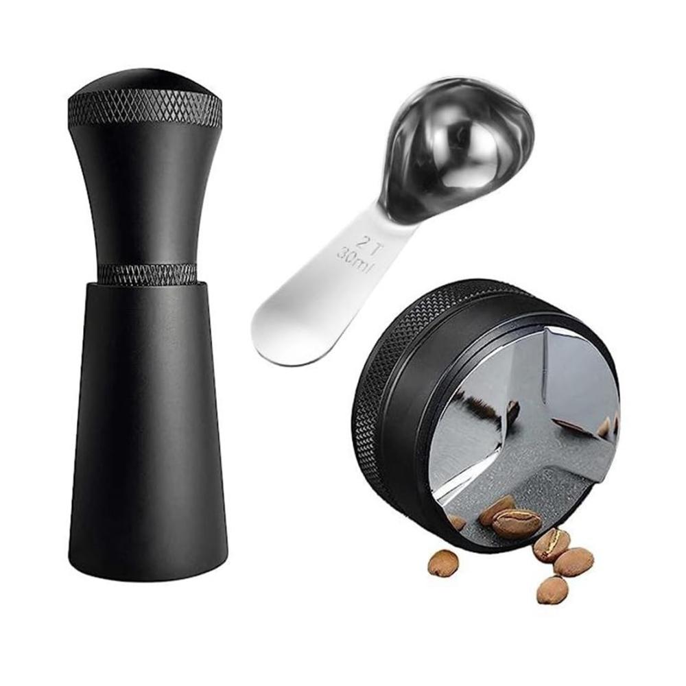 „Präzisionsgefertigter 53 mm 304 Edelstahl-Doppelkopf-Tamper optimiert für perfekte Espresso-Extraktionen - perfekt abgewinkeltes und glattes Basisdesign für maximale K
