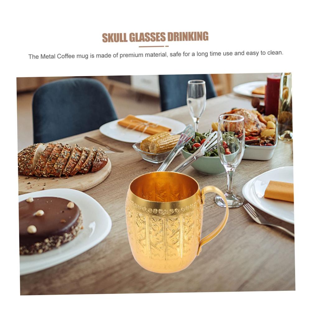 Erfrischend stilvoll 6er Set Wassergläser mit Goldverzierung ideal für Wasser Saft & mehr - Elegante Trinkgläser im Skelett-Design perfekt für jeden Anlass - Hochwertige Legierung für besonderen Genuss - Exklusive Geschenkidee für Liebhaber exquisiter Trink