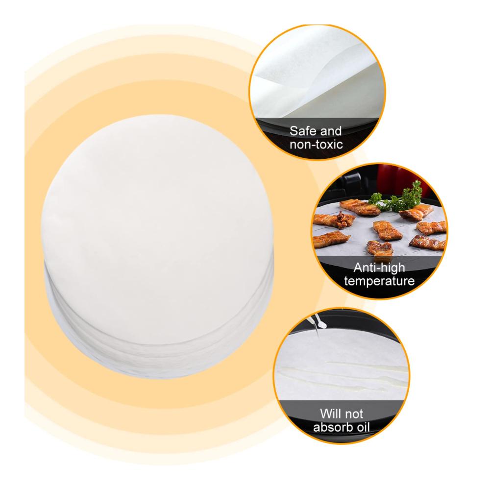 Entdecken Sie die Magie des Backens mit unseren Premium Backunterlagen - 100 Stück Antihaftbeschichtete Runde Papier-Backbleche perfekt für Zuhause Grillen und Kochen im Freien. Verwöhnen Sie Ihre Sinne und erleben Sie köstliche Ergebn