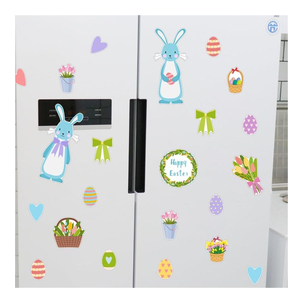 18er Set Ostern Magnete Kinder Tiere - Bunte Kühlschrankmagnete für Osterfreude - Süße Motive für Kühlschrank und Magnettafel - Fröhliche Ostergeschenke für Kinder