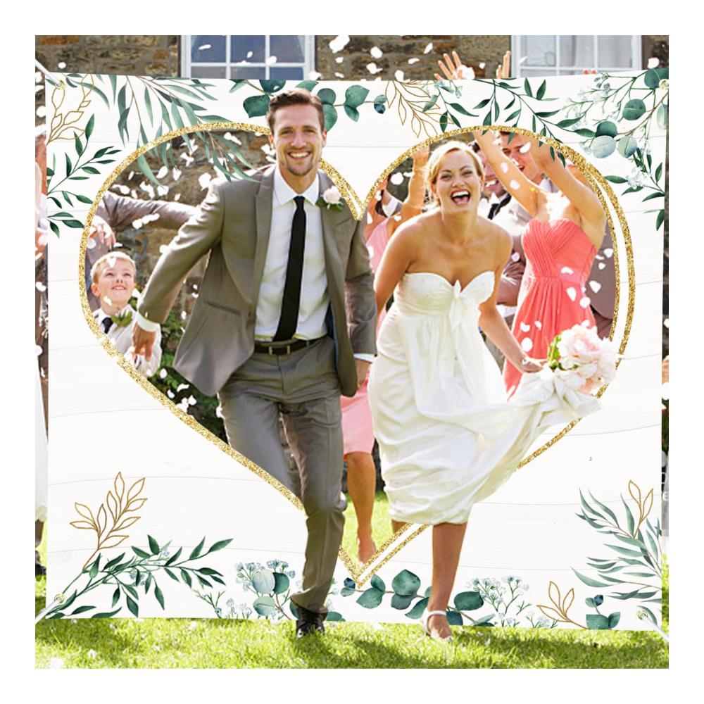 Verzaubern Sie Ihren Empfang mit dem Wentsent Hochzeitsherz im Modernen Boho Stil! Romantisches Bettlaken mit Herz 200x180cm perfekt als Hochzeit Hintergrund Deko und Standesamt Überraschung. (Herz B