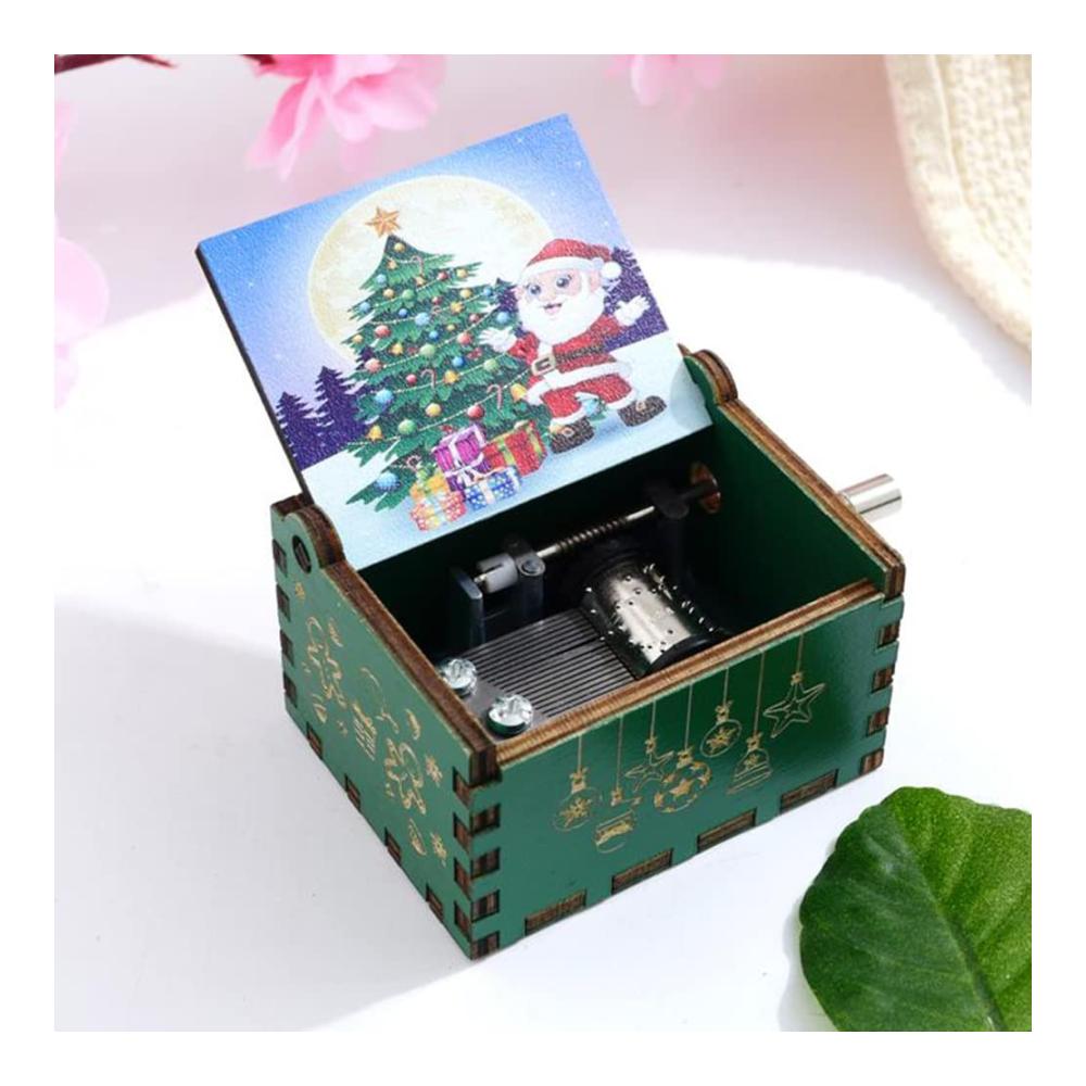 Entdecken Sie die Magie von Spieluhren Handgefertigte Spieluhr Weihnachten für Kinder Holzdesign mit Handkurbel zauberhafte Weihnachtsdeko perfekt für Tisch Kamin und Kinderzimmer. Amerikanischer Charme trifft auf Musik! Ideales Weihnachtsgeschenk für Mädchen und Jungen. Holen Sie sich diese kleine Holzspieluhr und verbreiten Sie festliche Freude