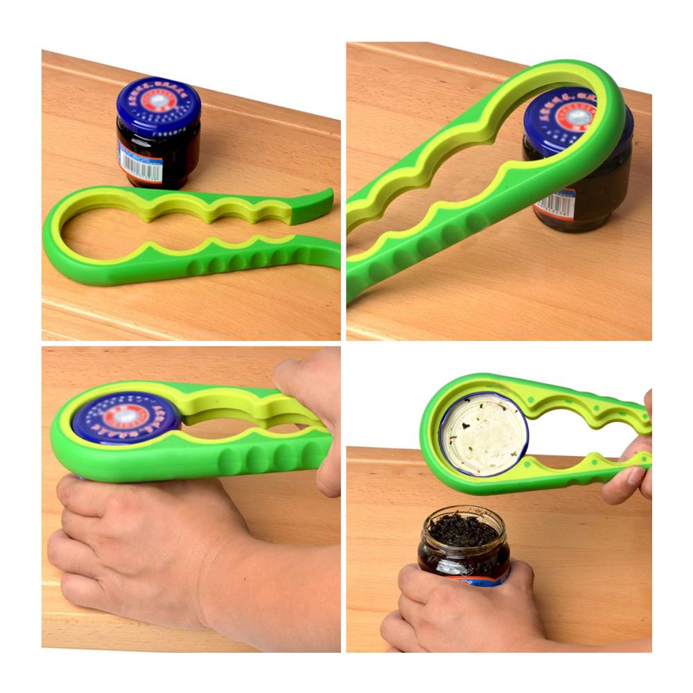 4-in-1 Dosen- & Deckelöffner Set | Einfache Handhabung für Schwache Hände Senioren & Arthritis | Manueller Flaschen- Glas- & Dosenöffner | Multifunktionaler Küchenhelfer | 3er Pack