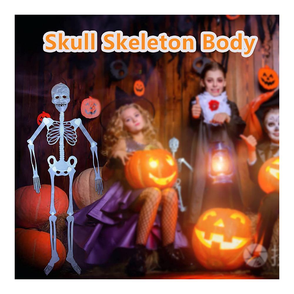 Entdecken Sie das Ultimative Partyfotoautomat Zubehör! 32/90/150cm Leuchtendes Skelett Halloween Dekoration - Neuheit Witzig Tricky Prop. Scary Body Toy für Outdoor Hängende Ornamente im Garten. Perfekte Nacht Dekoration für Haunted House. Unverzichtbare Party Requisiten! (32 cm