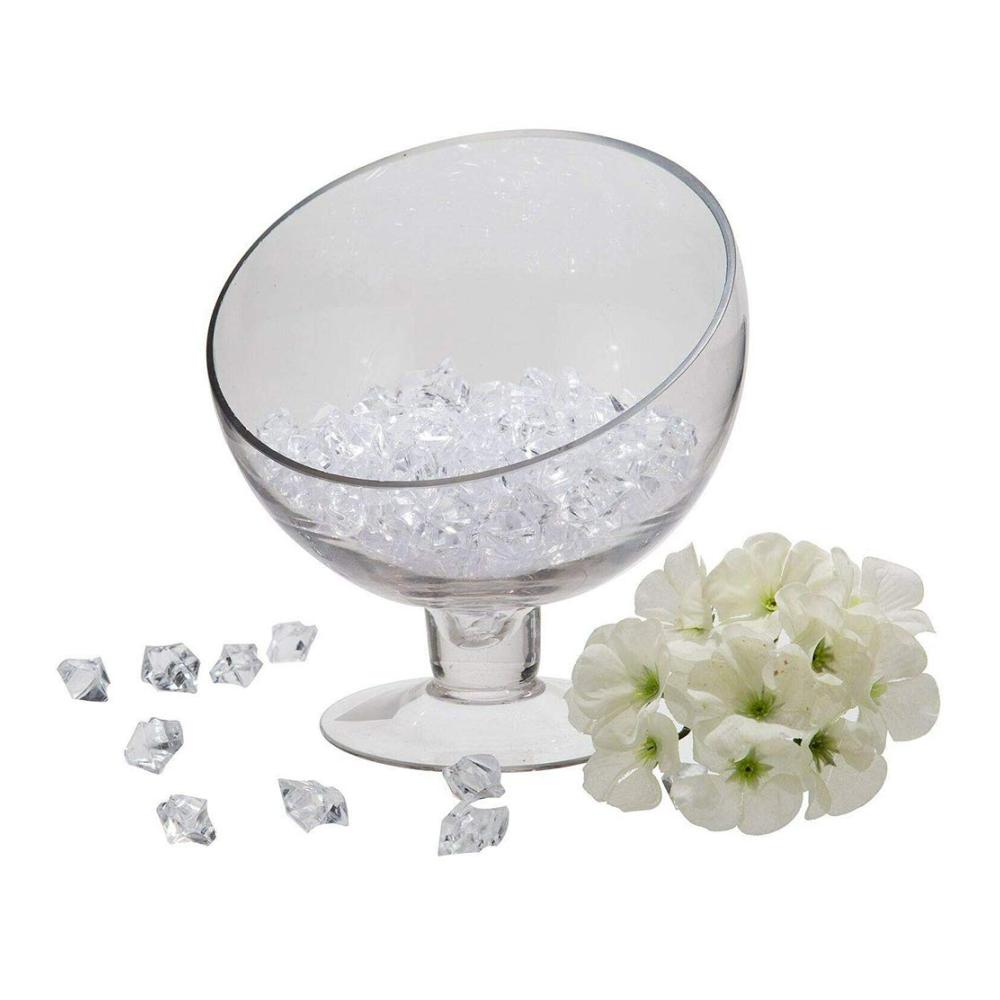 Premium Kristallgranulate - 100 klare Kunststeine für Zuhause Hochzeit & Dekoration | Hochwertige Acryl Granulate für Vasen Füllstoffe & Foto Requisiten