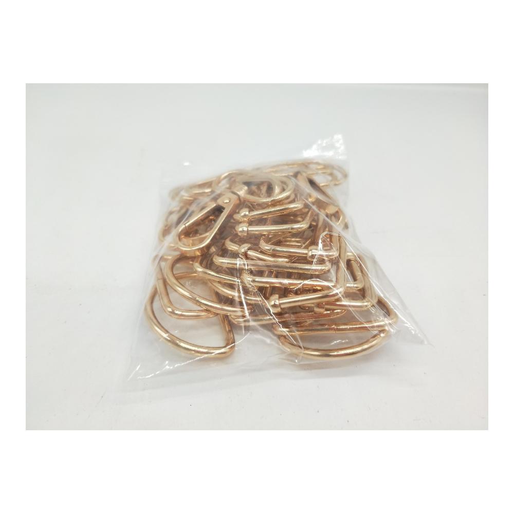 30er Set Gold D-Ring Karabinerhaken für DIY Taschen - Metall Triglide Gurtversteller und mehr - Praktisches Zubehör für Gürtelschnallen & Taschenprojekte
