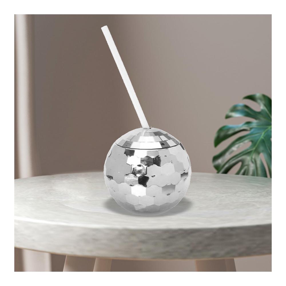 2 x Stilvolle Cocktailbecher mit Strohhalm | Party-Set für Nachtclubs & Bars | Inklusive Kugeln | Perfekt für Partys Diskotheken & Frauen | Hochwertige Bar