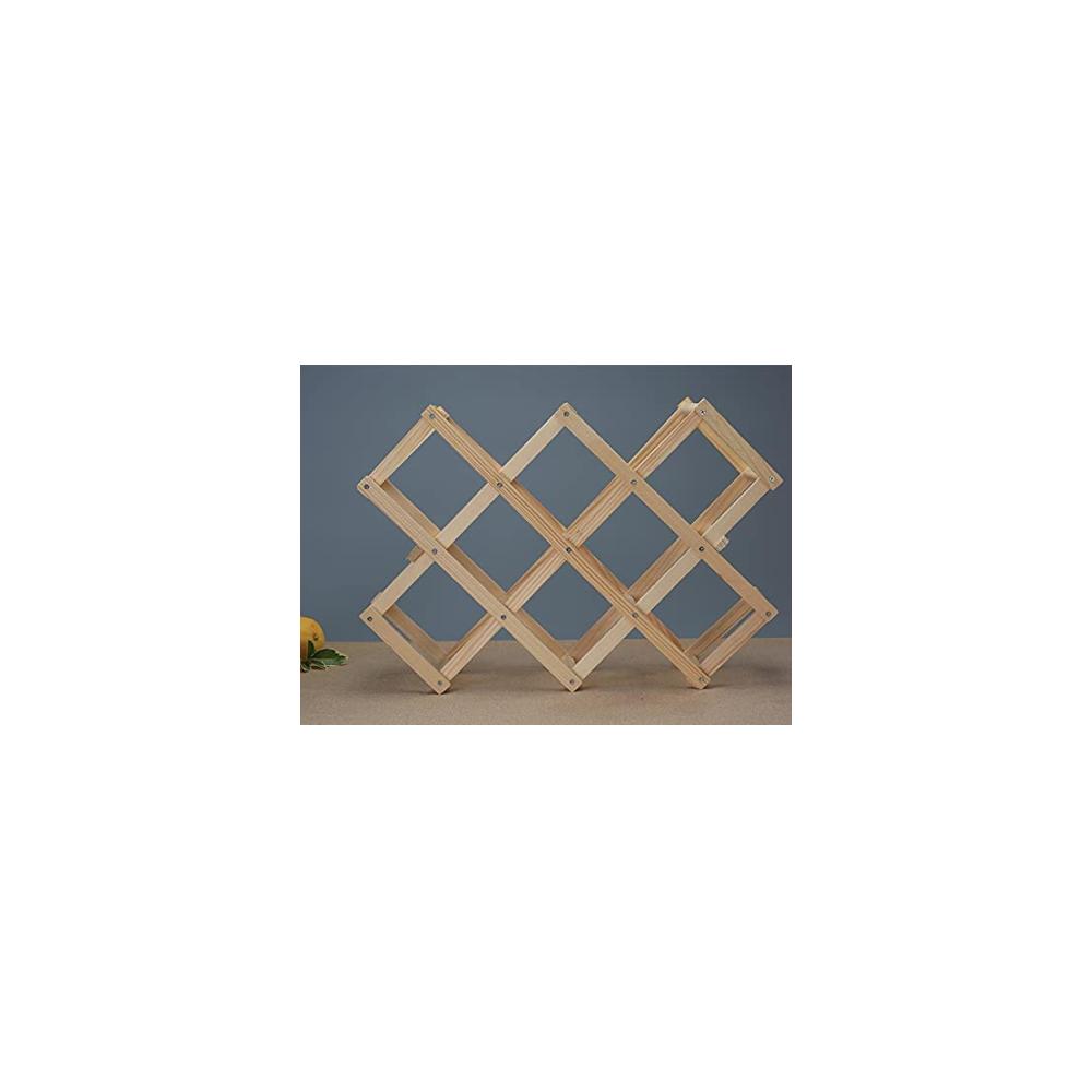 Entdecken Sie Eleganz Klappbares Weinregal aus Holz - Stilvoller Weinhalter für Ihre Sammlung - Platzsparendes Design für Haushalt und Präsentation - Holzweinlagerregal in faszinierender Farbvielfalt (3) - Ein Muss für Weinliebhaber! (1
