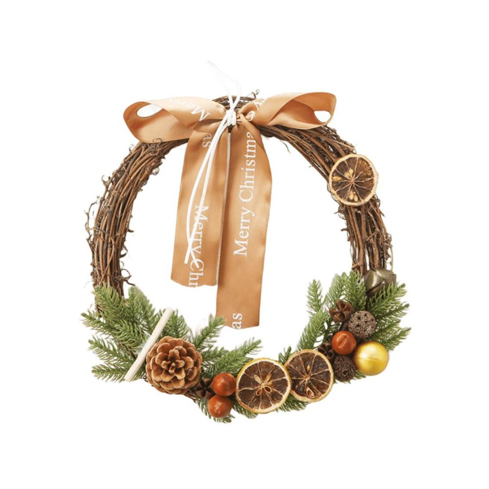 Entdecken Sie festliche Eleganz mit unseren realistischen PVC-Kränzen! Weihnachts-Wandbehang-Anhänger mit Ornamenten Schleife Beere Weihnachtsmann und Rentier. Künstlich gestaltet für Haustür Wand und Fenster. Verleihen Sie Ihrem Zuhause einen bezaubernden Charme! (F27