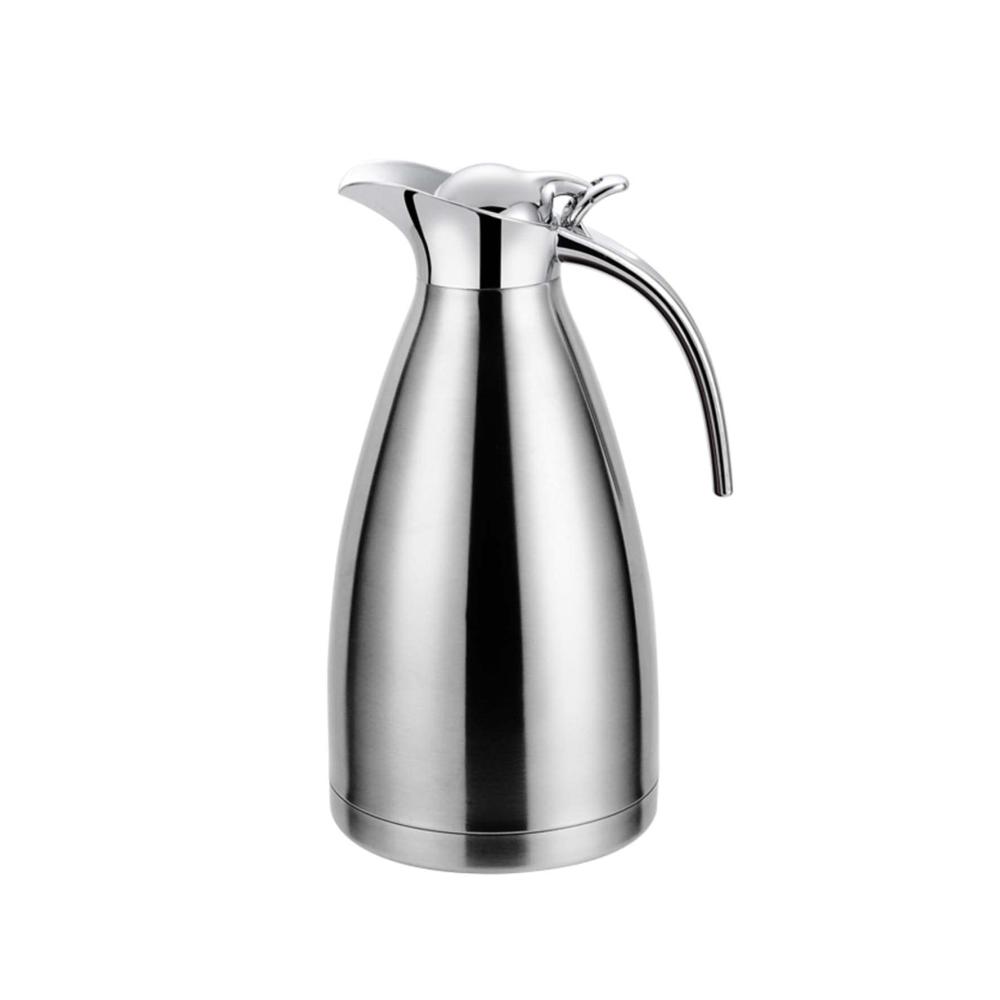 Premium Thermoskanne 2l aus hochwertigem doppelwandigem Edelstahl - Bis zu 24 Stunden Wärmespeicherung und Kältespeicherung - Ideale Isolierkanne für Kaffee und Tee - Robuste LanT