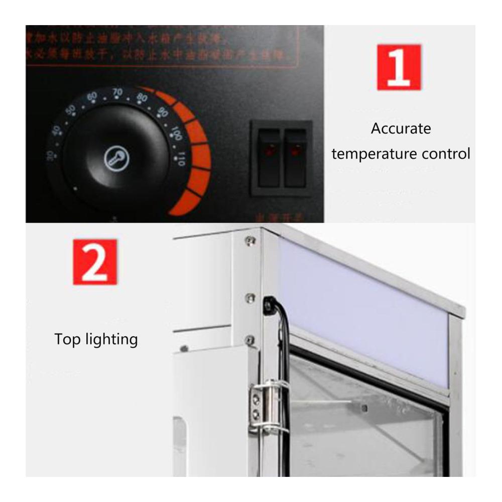 Stövchen & Speisewärmer Elektrischer Brötchenwärmer (35x35x77cm) | Präzise Temperaturregelung 30-110℃ | Edelstahl Warmspeisenwärmer für Buffet & Laden. Ideal für Restaurants & mehr