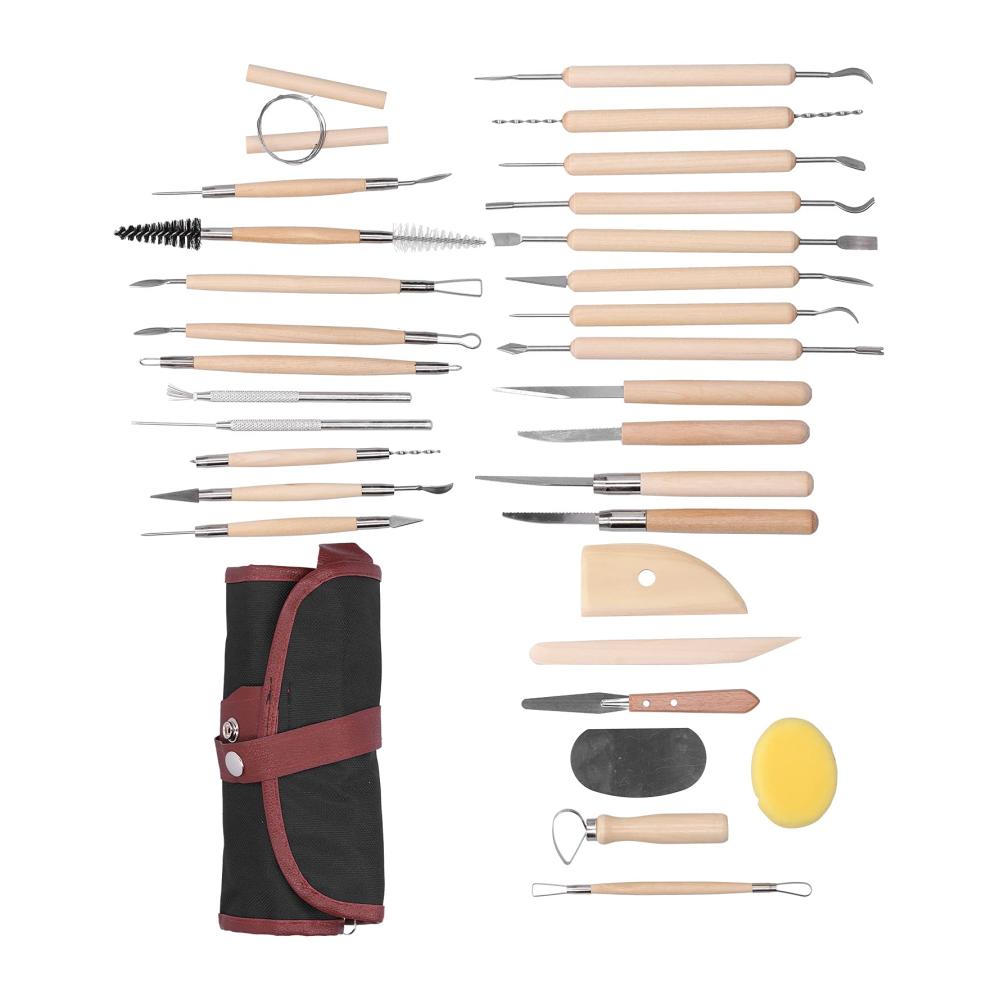 Entdecken Sie die Kreativität 30-teiliges Ton-Bildhauerwerkzeug-Set für Künstler und Hobbyisten! Formen schnitzen modellieren und polieren Sie mit diesem vielseitigen Keramikwerkzeug-Set. Perfekt zum Malen Polieren und mehr