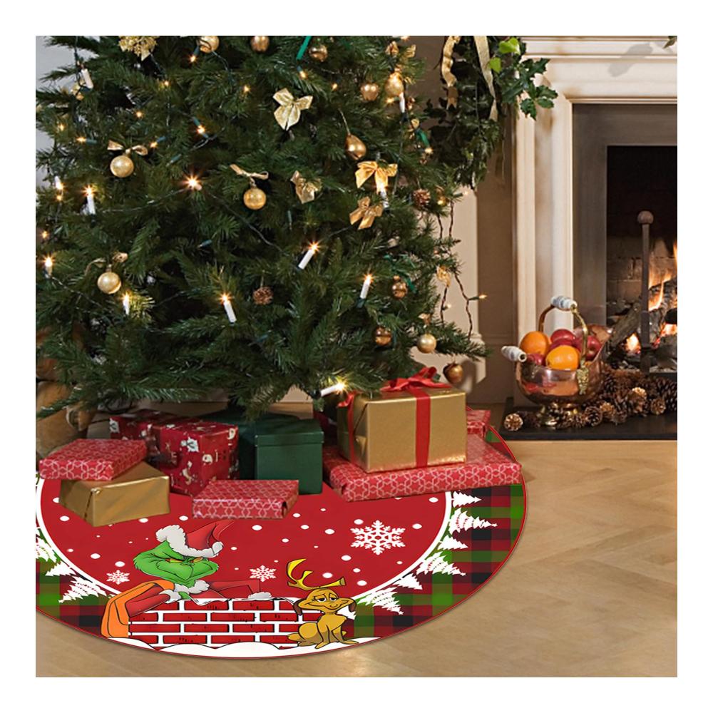 Luxuriöser Weihnachtsbaumständer Weicher Plüschrock für festliche Dekorationen | Fusselfrei und stilvoll | 92cm Durchmesser | Perfekt für Weihnachtsfeier