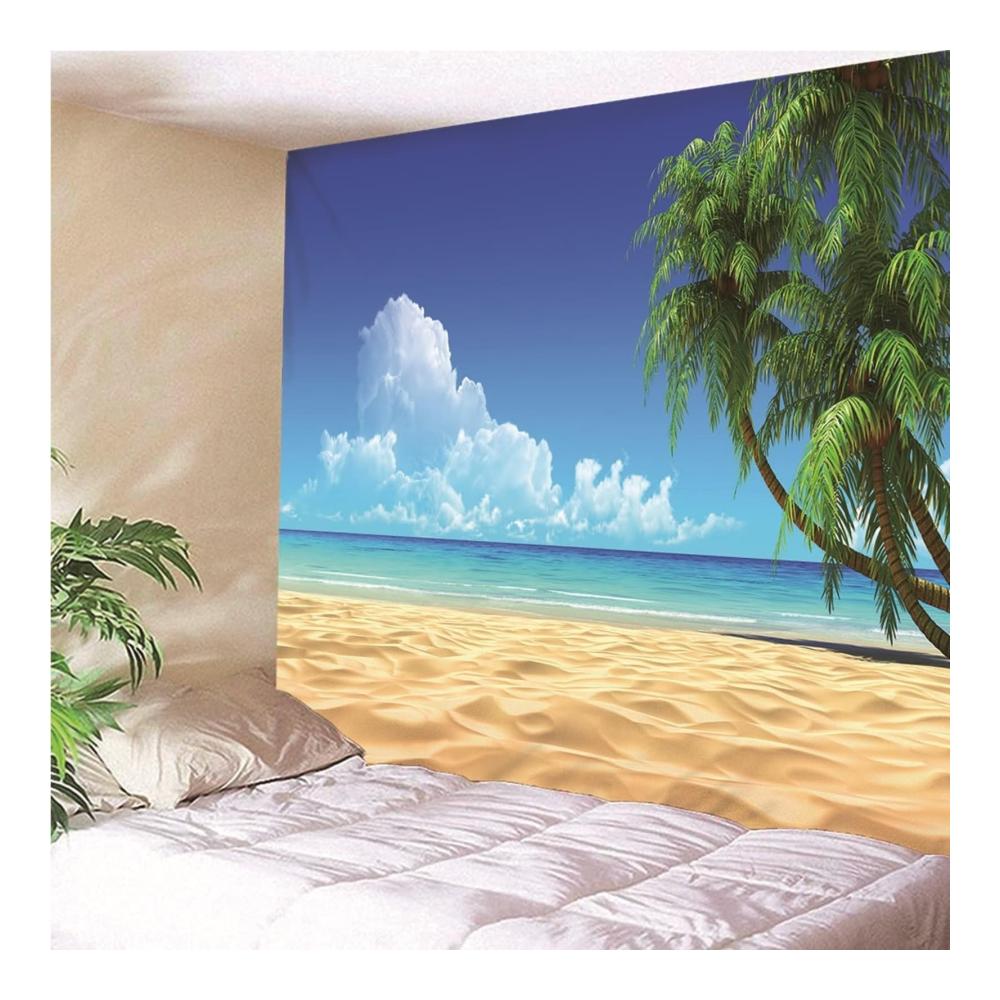 Entdecken Sie den Zauber der Wandteppiche Skcess Großformatiger Wandteppich mit Schwarz-Gelbem Minimalismus-Thema und Schneeflockenmuster aus hochwertigem Polyester - 350X256CM
