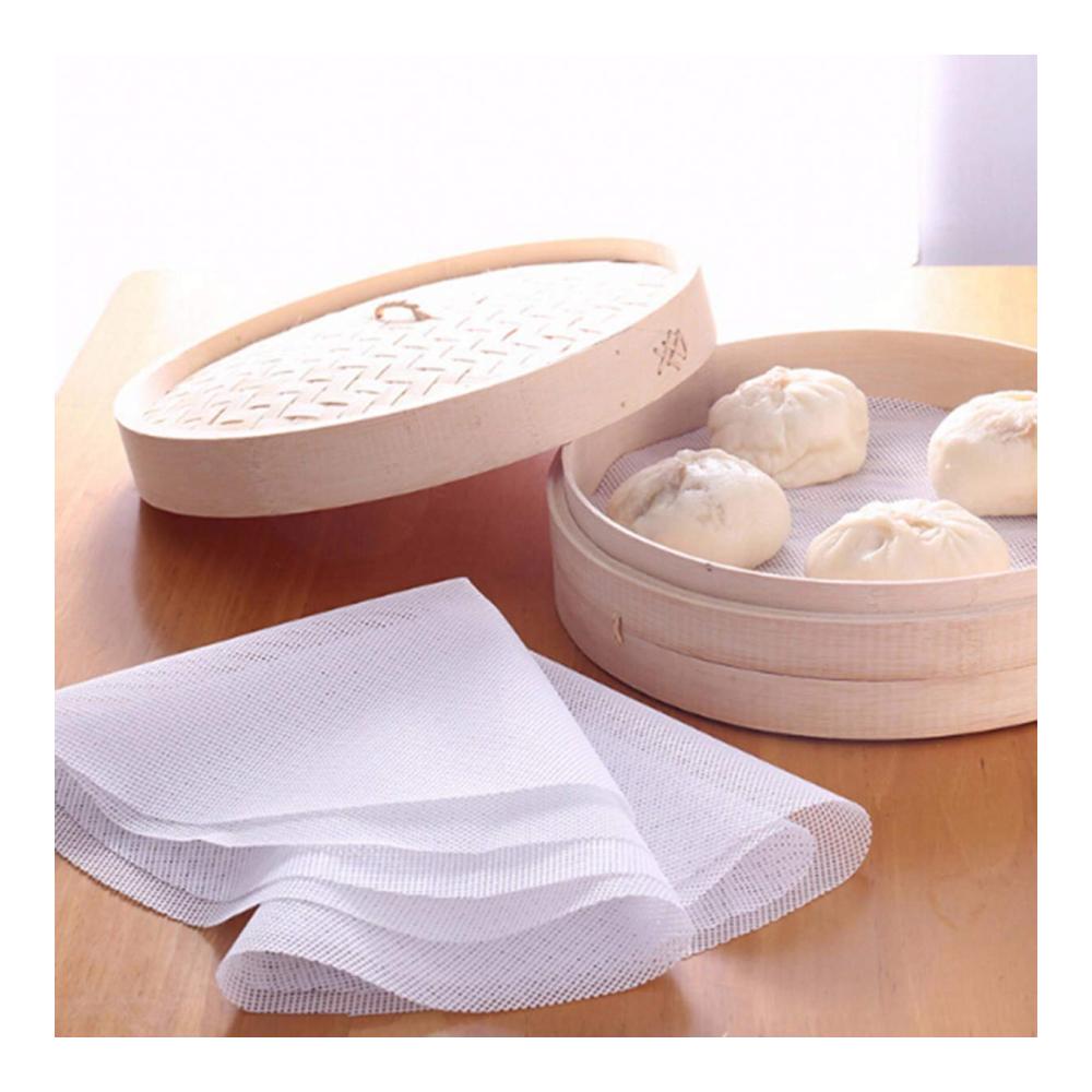 Entdecken Sie die Perfektion des Dampfens 20 Antihaft-Dampfgarer aus umweltfreundlichem weißem Silikon | Dim Sum Papier Dampfgarer Pads | Kochutensilien für ein professionelles Restaurant | Küchenzubehör (35 cm) - Verleihen Sie Ihren Gerichten den authentischen Geschm
