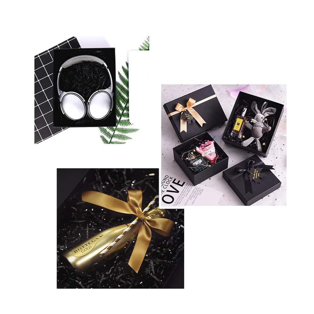 Seidenpapier Schwarz 100g - Perfekte Füllung für Geschenkkörbe Weinverpackungen & Partys - Hochwertiges Füllmaterial für stilvolle Präsentationen