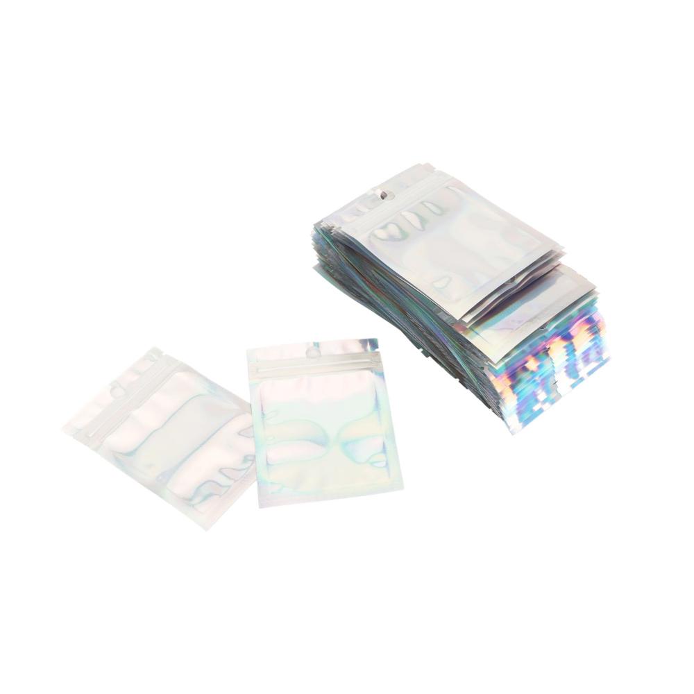 200-teiliges Vorratsdosen-Set Wiederverschließbare Holografische Verpackungsbeutel ideal für Partygeschenke & Handy Zubehör - Selbstverschließende Folienbeutel mit Druckverschluss