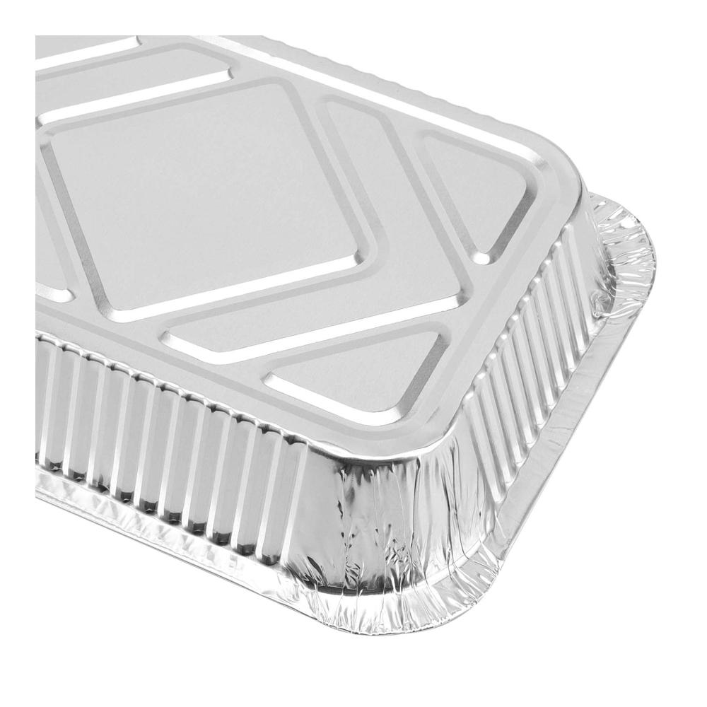 60er Packung Vorratsdosen Aluminiumfolien-Tabletts mit Deckel - Ideal zum Backen Kochen Einfrieren & mehr - Große Luftfritteusen-Blechdosen 1000ml