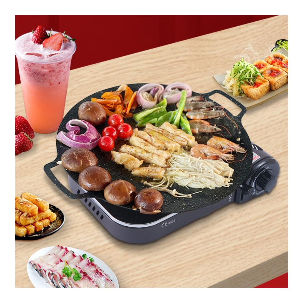 Perfekte BBQ-Erlebnisse Runde Grillpfanne für Gas & mehr | Antihaftbeschichtet für Innen & Außen | Genießen Sie Grillen ohne Einschr