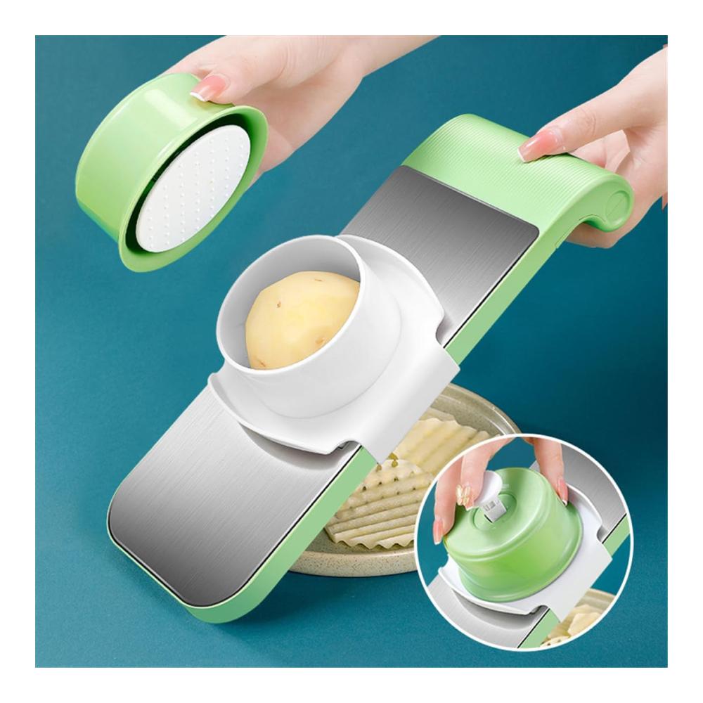 Entdecken Sie die Magie des 5-in-1 Multifunktions-Gemüseschneiders Präzises Schneiden müheloses Reiben! Edelstahlklingen sicherer Handschutz – Ihr Küchenhelfer für perfekte Gemüsesnacks und
