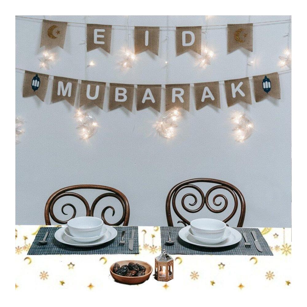 Entdecken Sie exquisite Teller 8-teiliges Mubarak Tableware Party-Set mit 49 Stück Papiergeschirr für die perfekte Eid-Zeremonie. Stilvolle Papierplatten Servietten und Pappbecher für unvergessliche Feierlichkeiten! Hochwertiges Design für Ihre festlichen Bedürfnisse