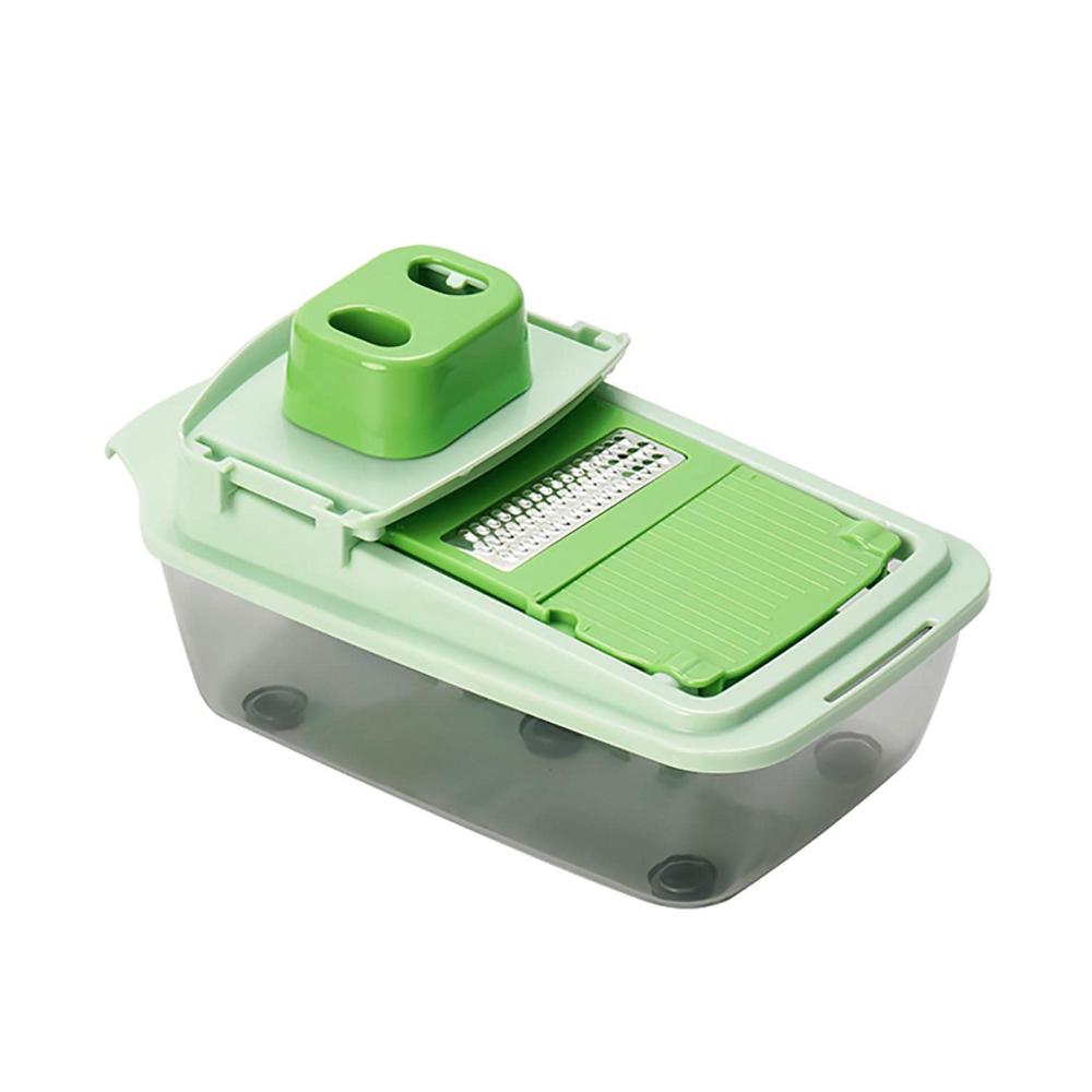 Gemüsehobel Profi-Schneider für Obst Gemüse & mehr - Inkl. Auffangbehälter | Multifunktionaler Gemüseschneider mit Zwiebelhacker & Würfelschneider - Sparen Sie Zeit & Mühe! Ideal für Küchenliebhaber