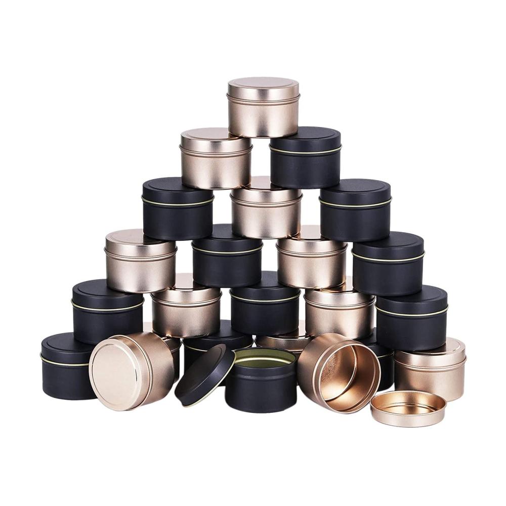 24er Set Kerzendosen 4oz mit Deckel - Metallgläser für DIY Kerzenherstellung Kunsthandwerk & Partygeschenke - Zubehör für kreative Geschenkideen