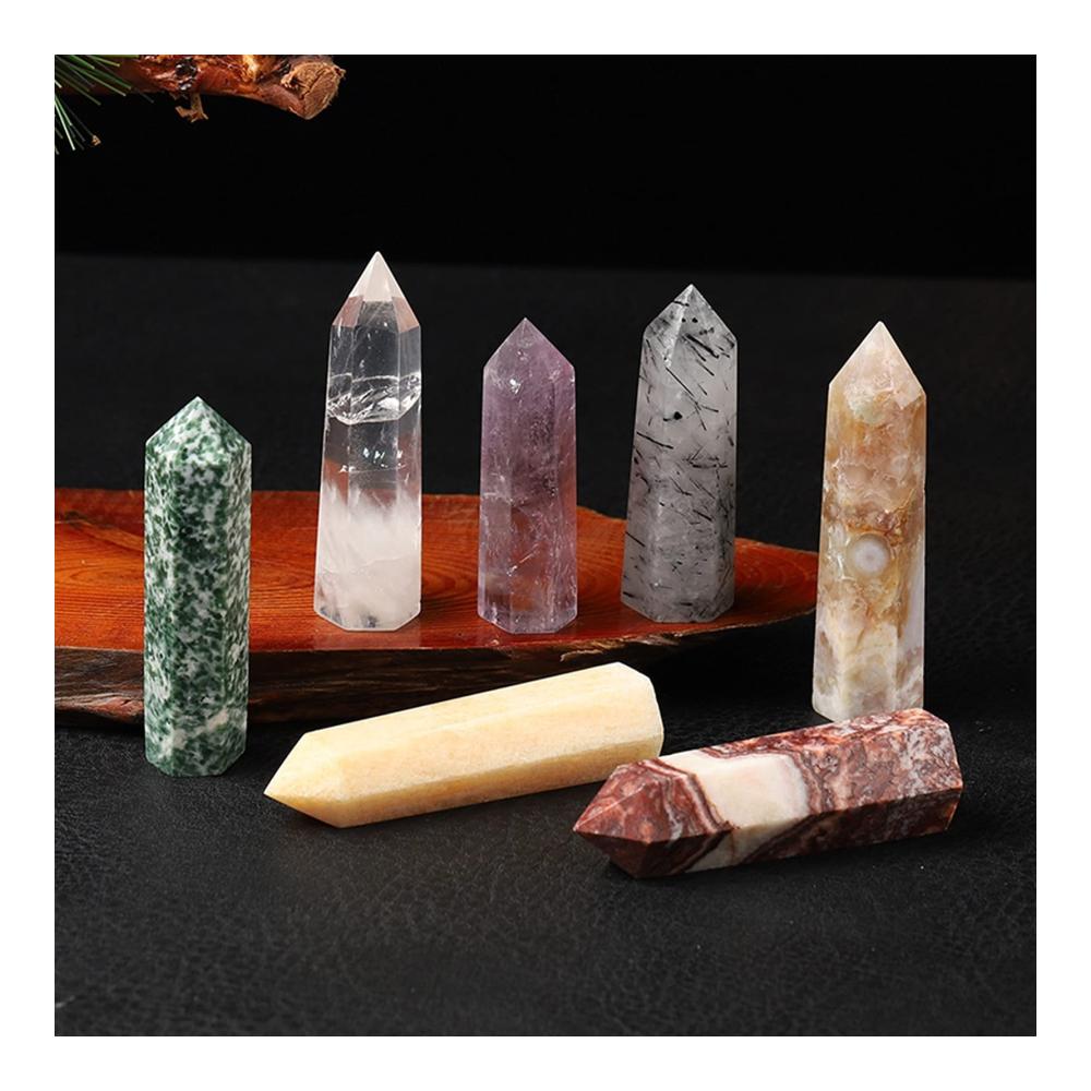 Erwecken Sie Ihren Zimmerbrunnen zum Leben mit diesem wunderschönen 1 STÜCK Natürlicher Edelstein-Kristall-Spitzenstab aus Amethyst-Rosenquarz. Perfekt als Zimmerbrunnenzubehör und für eine einzigartige Heimdekoration. Gönnen Sie sich diese Kristallsäule als Behandlungsstein für Ihr Zuhause