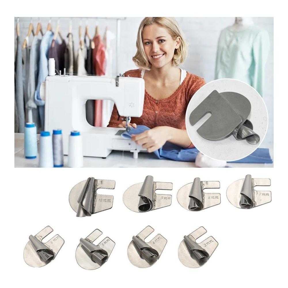 Upgrade deine Näherfahrung 8-teiliges Näh-Rollsaumfuß-Set für perfekte Saumnaht! Universelle Nähfüße 3–10 mm breit für professionelle Ergebnisse. Ideal für alle