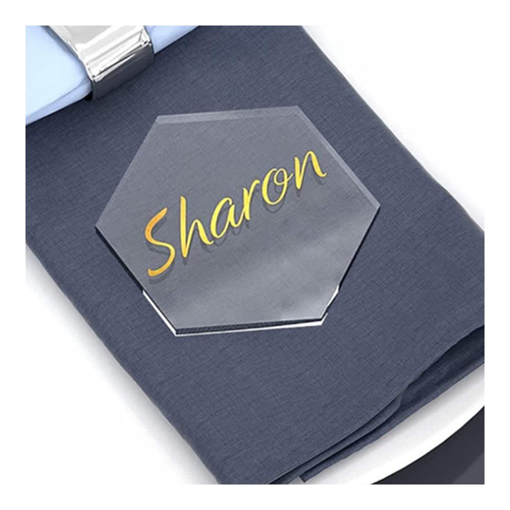 Hochwertige 80 Stück Acryl Tischkarten Set - Personalisiert und Transparente Platzkarten für Hochzeit Party und Event Dekoration - Ideal für Tischdekorationen und Sitzordnung