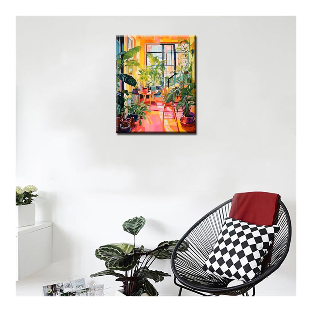 Entdecken Sie die Kreativität mit unseren Farben & Lacken! Tropisches grünes Blatt Topfpflanze Malen nach Zahlen Kit für Erwachsene – DIY Leinwand Ölgemälde Acryl-Pigment-Kits für modernen Stil und Heimwandkunst Dekor – Tolles Geschenk 40
