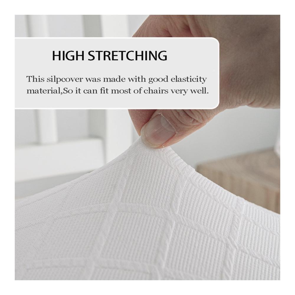 Diamantmuster XL Stuhlhussen wasserdicht 2/4/6/8er-Set für Esszimmerstühle Spandex große Esszimmerstuhlhussen Jacquard-Stuhlhussen für hohe Rückenlehnen (Farbe Schwarz Größe