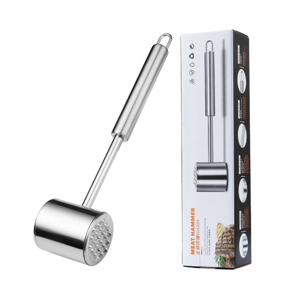 Fleischhämmer & -klopfer Premium Edelstahl Steakhammer - Hochwertiger Küchenhelfer für zarte saftige Steaks Geflügel & Rindfleisch