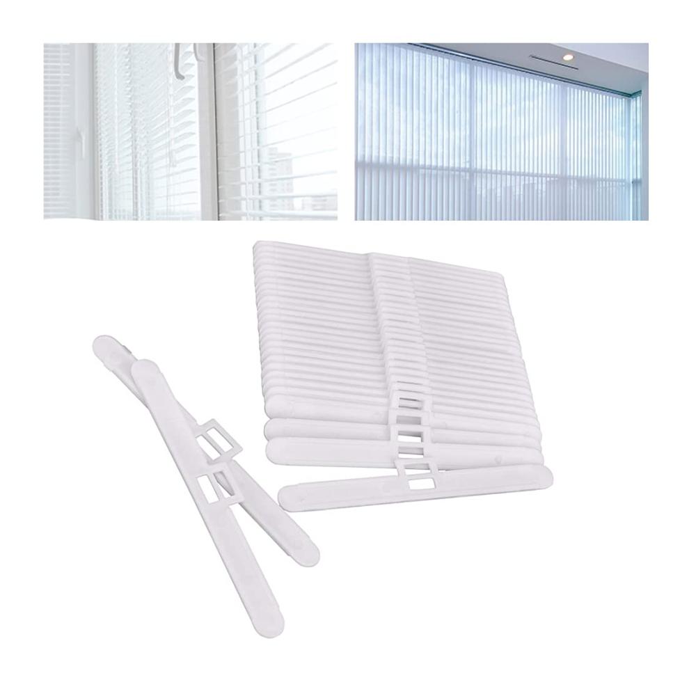 Modernes Set mit 50 Doppelloch Kleiderbügeln für 127mm Seitenzug- & Springrollos | Ouken Vertikale Lamellen Aufhänger für perfekte Ordnung | Einfache Montage und Halt