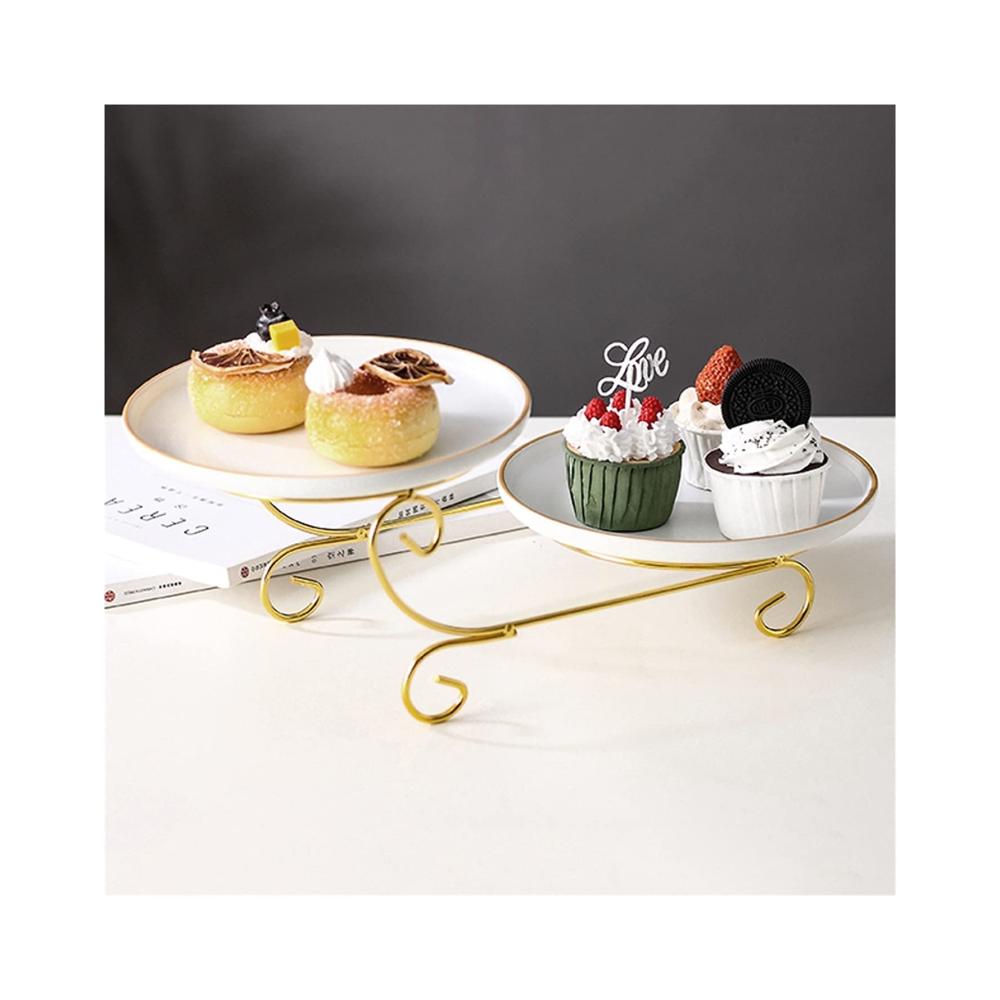 Eleganter Tortenständer aus Keramik - Perfekt für Hochzeitstorten Cupcakes und Desserts - Stilvoller Präsentationsständer für Geburtstage und Teepartys - Wiederverwendbare Gebäckplatte in Phnom Penh-Design